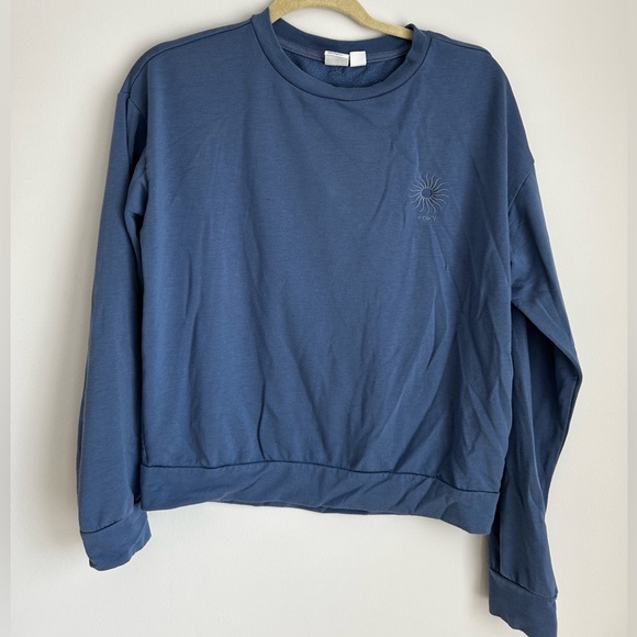 Roxy Blue Crew Sweater Size M - Picture 3 of 5